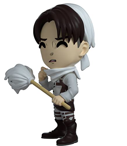 Youtooz Cleaning Levi Ackerman Figure, 4.4" Vinyl Figure, Attack On Titan Levi Anime Figure From Youtooz Attack On Titan Collection #TOP5