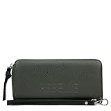 Rebelle Geldbörse für Damen, groß, Clutch, Dollarleder, Logo, Grün, 10 x 20 x 3 cm, grün, grande, Klassisch