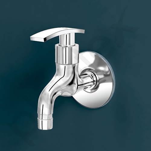Image of Plantex Washing Machine Tap with Brass Spindle /Tap for Washing Machine /Garden /Pipe Connection Tap /Washing Machine Pipe Connector-(Chrome)