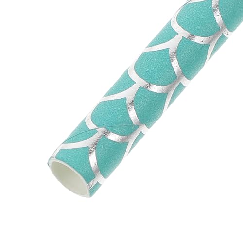 Pitillos de papel desechables azules claros 100 pcs miniatura 6