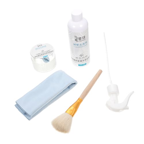 Kisangel Piano Care Set Multi-functional Cleaning Kit Polishing Wax Cleaning Cloth and Spray for Piano Maintenance