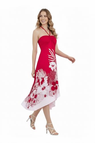 Image of Women's Hawaiian Luau Halter Dress in Signature Prints