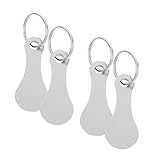 NUOBESTY 4 Piezas Fichas para Carrito de Compras Llavero Cadena Llavero Graduado llaveros Equipo portamonedas con Carro desbloqueador Llavero con fichas de Trolley Acero Inoxidable Silver
