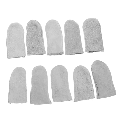 VILLCASE 10Pcs Finger Protectors for Cutting Crafting Engraving Cut Resistant Finger Sleeves for Finger Safety Durable Scratch Finger Guards for Protection