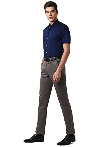 Image of Peter England Men's Mid Rise Slim Formal Trousers