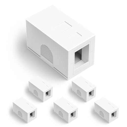 1-Port Keystone Jack Surface Mount Box (6-Pack)