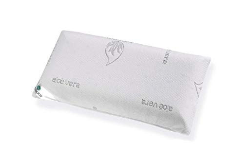 Seasons Almohada viscoelastica 75 cms, Antiácaros y Antibacterias, Tejido Aloe Vera Hilo de Plata.Doble Funda, Tratamiento Ozono