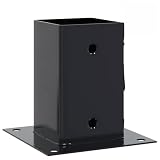 Solivagant Basi per Pali Quadrati 4 pz 91x91 mm Acciaio Verniciato Polvere,Antracite,4.99kg