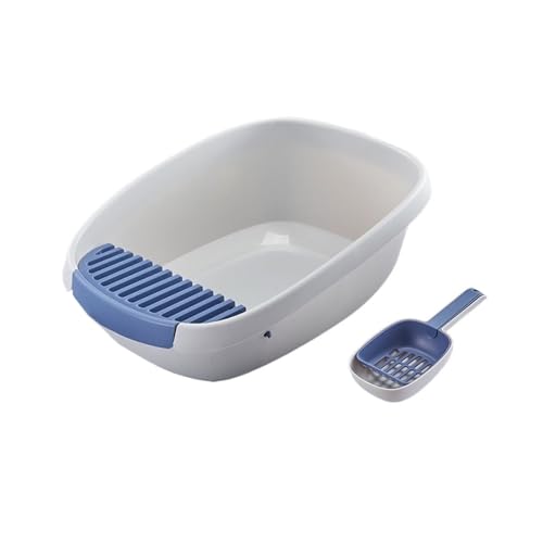 Caja de arena para gato grande, abierta, blanco, L miniatura 1