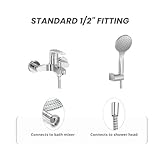Zotti Shower Hose 1.5m | Stainless Steel Replacement Shower Hose | Leakproof and Anti-Kink | Universal Standard Fitting | High Pressure Resistance | Easy DIY Replacement | Includes 2 Washers - Image 4