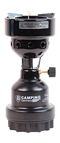 Campginkocher & Shisha-Kohleanzünder 2in1 aus Metall, Gaskocher, Shishakocher, Anzünder, Schwarz, mit 4 Gaskartuschen – Bild 3