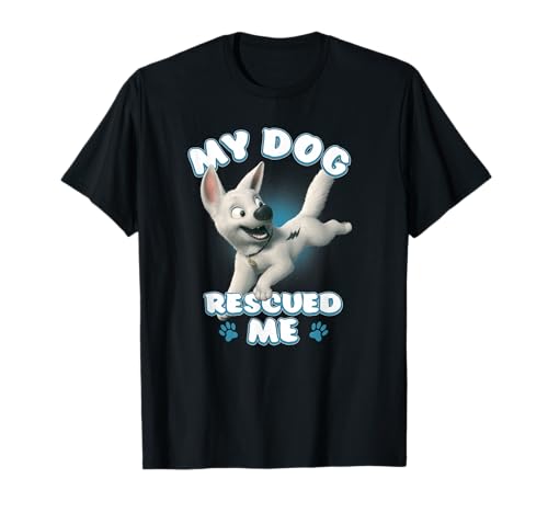 Disney Bolt My Dog Rescued Me t-shirt en coton tendre pour amoureux des chiens
