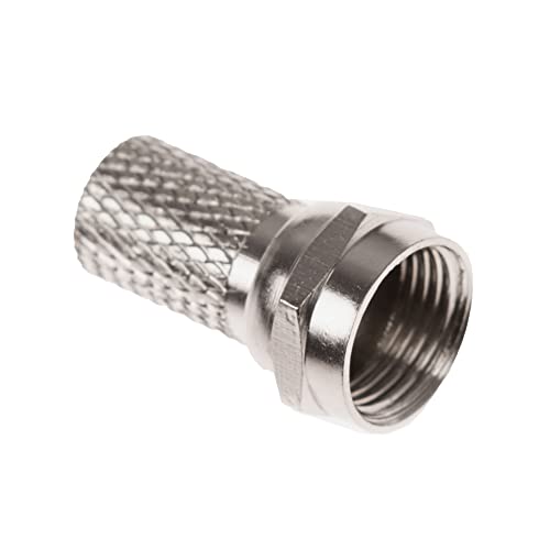 5 x vis et connecteurs de type F à visser pour câble Coaxial d'antenne TV/Satellite câble Coaxial RG6 Cover