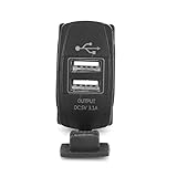 Compatibilité double USB : les deux ports USB fonctionnent avec la plupart des smartphones et des petits appareils électroniques afin que vous puissiez utiliser deux appareils à la fois dans votre voiture, votre bateau ou votre moto.