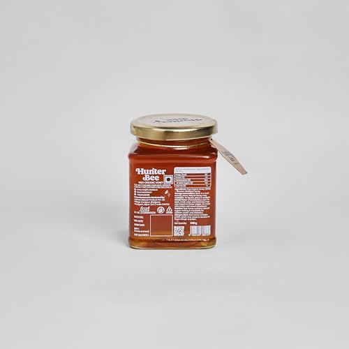 Hunter BEE - Wild Organic Pure Honey| Natural & Ethically Sourced | Raw & unprocessed honey with no preservatives|340 gm|