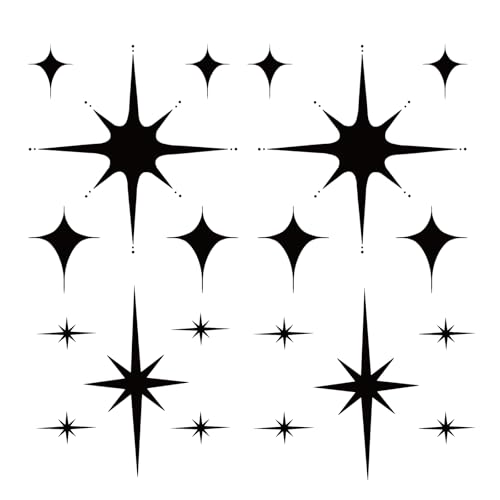WEEKINK Sparkle Star Semi Permanent Temporary Tattoo Sternum for Men Women