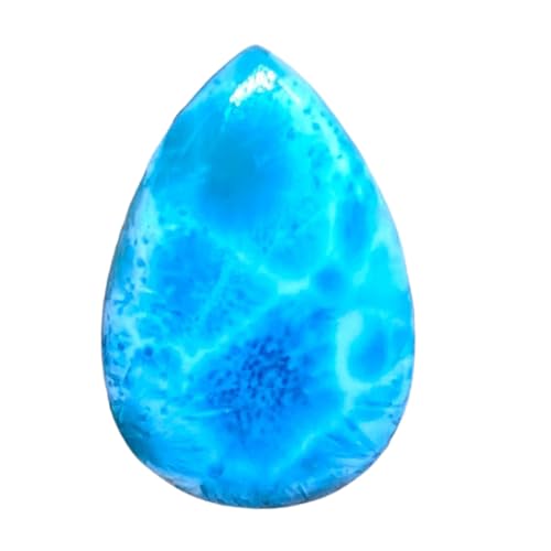 Larimar cabochon poire 27x18mm pour création de bijoux DIY