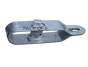 Silonix Tightener for Fencing Wire | Used for Fencing in Farm, Industrial Park, Home, School, Garden, Zatka Machine| Fencing with Clutch Wire (Silver) (Pack of 6)