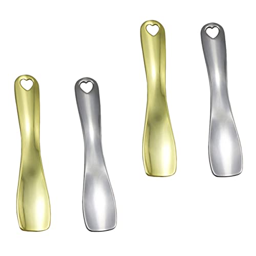 VALICLUD 4pezzi Cucchiaio per Crema Contorno Occhi Cucchiaio per Crema Viso per Maschera Viso per Trucco Strumento di Bellezza in Lega di Zinco Resistente e Liscio per Applicare e Altri Pro