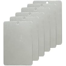 StayMax 2 x 3 Inch Metal Engraving Blank Tags Rectangle Stamping Blanks 50 Pack