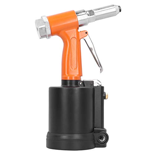 Hyuduo Hydraulic Pneumatic Rivet Gun Industrial Grade Riveting Tool with Aviation Aluminum & 3-Jaw Structure for Steel/Aluminum Rivets 3.2mm-6.4mm (Japanese Style)