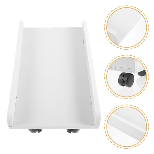 Soporte para torre de computadora con ruedas, soporte móvil para CPU de escritorio, diseño ahorrador de espacio para oficina en casa y sala de juegos miniatura 6