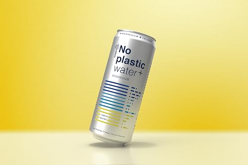 Mineralwasser Still - No Plastic Water - Ocean52. Natürliches Mineralwasser mit Zitrone und Magnesium – Packung mit 24 Einheiten x 33 cl. Mineralwasser in Dosen. Mineralwasserpackung 24.