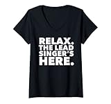 Photo Gallery donna idea regalo per cantante di piombo e relax divertente cantante cantante maglietta con collo a v Photo Gallery donna idea regalo per cantante di piombo e relax divertente cantante cantante maglietta con collo a v