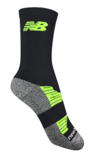 Meia Alta Perfomance Run Cano Longo, Masculina, New Balance, Preto, 39-42, Preto/Verde
