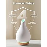 InnoGear Essential Oil Diffuser, 150ml Ceramic Diffuser Handcrafted Stone Aromatherapy Diffusers Ultrasonic Cool Mist Humidifier Vaporizer 2 Mist Modes Waterless for Home, White Vase-Shaped Ceramic - Image 4