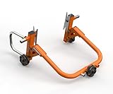 SCHENG-V Sport Bike Motorcycle Rear Stand, 360° Movable Lift Stands, Revolutionary Heavy Duty Motorcycle Stands - Quick, Safe, and Easy Single Person Operation（Lifting Pins Not Included）