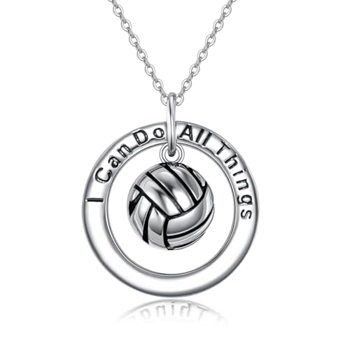 Idée cadeau volleyball collier argent 925 pour anniversaire de joueuse de club