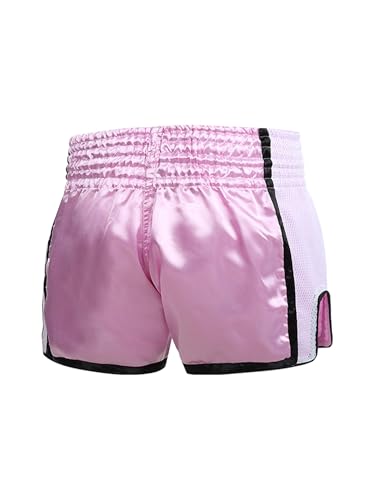 Jugaoge Kids Boys Boxing Shorts Mma Muay Thai Booty Shorts Cage Fighting Grappling Boxer Trunks Activewear Pink 7-12 Years thumb #1