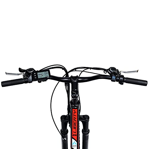 Bicicleta Elétrica Liberty Lithium 350W 36V Preto/Vermelho