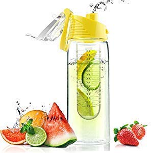 e elife Tritan eco- Friendly 720ml BPA Free Water Bottle with Fruit Infuser Non Toxic