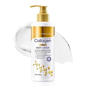 Collagen Body Lotion 300ml- Collagen Cream for Women/Mens with Skin Tightening Effect – Firming Body Cream & Anti-Aging Moisturiser for Dry & Oily Skin – Smooth, Firm, and Hydrated Skin
