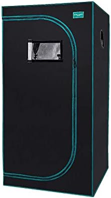 OPULENT SYSTEMS 32"x32"x64" Hydroponic Mylar Water-Resister Grow Tent Reflective Garden Growing Dark Room with Observation Window, Removable Floor Tray and Tool Bag for Indoor Plant Growing