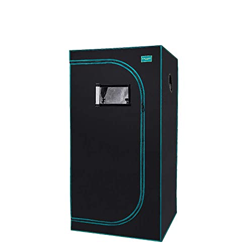 Opulent Systems 32"X32"X64" Hydroponic Mylar Water-Resister Grow Tent Reflective Garden Growing Dark Room With Observation Window, Removable Floor Tray And Tool Bag For Indoor Plant Growing #TOP6