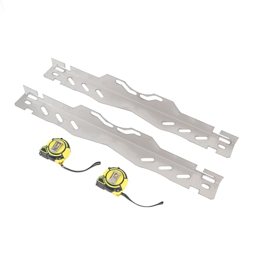 Yctze Auto-Achsmesswerkzeug, Rad-Achsmessplatte, Edelstahl, Robust, mit 2 Maßbändern, Genaues Messwerkzeug Zur Spureinstellung für SUV-Limousinen, Entwickelt für die Schnelle