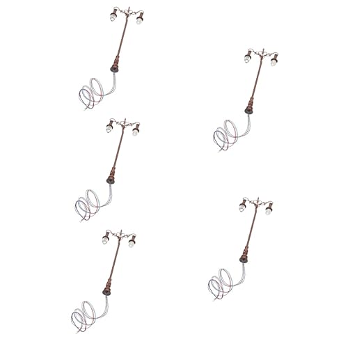 Lampada postazione ferroviaria: decorazione luminosa per casa delle bambole - lampione in miniatura, lampada tavolo con sabbia, lampada giardino, lanterna, lampione stradale per micro scene, decorazione del treno ferroviario, questo è un mini ornamento per lampada giardino, realizzato con materiale di , durevole per un uso duraturo.