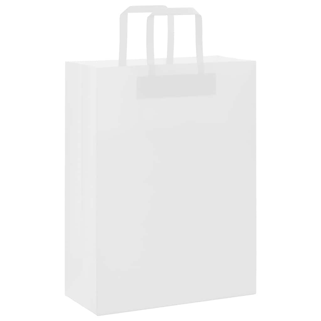 Genérico Bolsas de Papel con Asas 250 uds Blanca 26x12x35 cm,Arte y Ocio,Fiestas y Celebraciones,Regalos,Envoltorios para Regalos,Bolsas de regalo-4101842