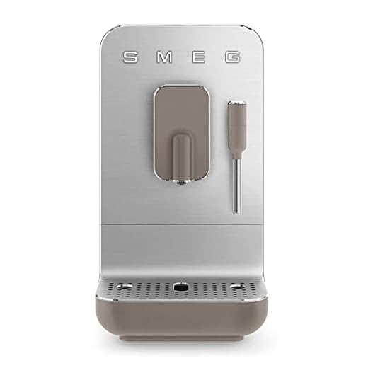 Smeg BCC02TPMUK Retro, Bean to Cup, Coffee Machine, Steam wand, Taupe
