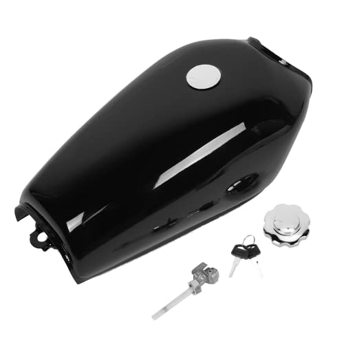 Motorbike Gas Tank, Motorcycle Fuel Tank Vintage Glossy Black for Maintenance