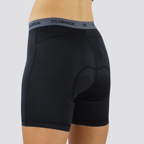 Club Ride Bermuda feminina Drift Chamois 12,7 cm – Nível 2 – Confortável, Elegante e Acolchoada para
