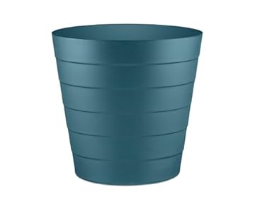 Zuvo Plastic Paper Bin 5L - Shatter-Proof Waste Basket for Office Desk & Bedroom Bin - Ideal Paper Bin with Wave Design - Navy Blue