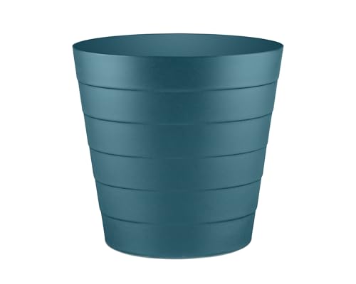 Zuvo Plastic Paper Bin 5L - Shatter-Proof Waste Basket for Office Desk & Bedroom Bin - Ideal Paper Bin with Wave Design - Navy Blue