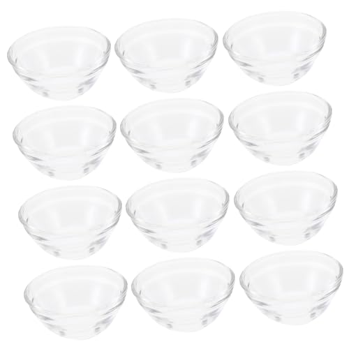 Cabilock Set 12 Pezzi Ciotole Di Vetro Resistenti Al Calore Da 45 Ml, Contenitori Per Alimenti e Budino Trasparenti Impilabili, Per Dessert, Insalate e Cene Informali a Casa