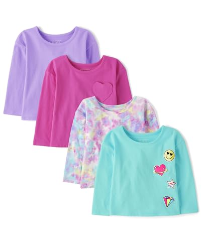 Image of The Children's Place Girls and Toddler Long Sleeve Everyday Casual Knit Shirt