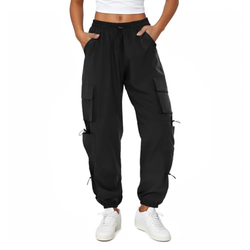 Women's Lightweight Waterproof Parachute Cargo Pants
