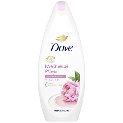 Dove Duschgel Wohltuende Pflege Duschbad mit Pfingstrose & Rosenöl und 3-fach Feuchtigkeitsserum Cover